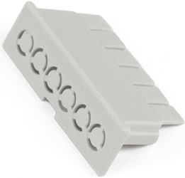 Cover, pre-punched, PC, (L x W x H) 52 x 16 x 10 mm, gray, for DIN rail enclosure, 1597DINCOV4GY