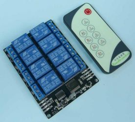 MODUŁ PRZEK. 8x 12V Z PILOTEM IR