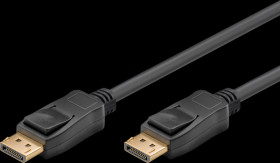61709 DisplayPort cable, DP 1.2, male &gt; male, 4K 60 Hz, black, 1 m