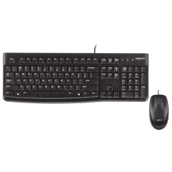 Klawiatura + mysz LOGITECHMK120 ZESTAW przewodowy DESKOPT czarny