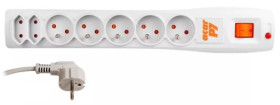 Listwa zabezpieczająca przedłużacz elektryczny z uziemieneim 7 gniazd, przewód 3m