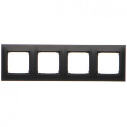 Ramka poczwórna SIMON 54 Premium czarna matowa Kontakt Simon DR4/49