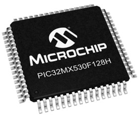 Mikrokontroler Microchip PIC32MX530F128H-I/PT PIC32MX5 TQFP 64-pinowy Powierzchnia PIC 128kB 32 bit 50 MHz, 16 kB RAM