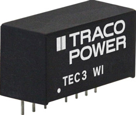 TEC 3-2415WI DC/DC converter TEC 3WI, 3 W, 9-36/24.0 VDC, SIL-8