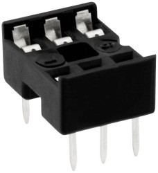 Connfly DS1009-06AT1NX-0A2 Podstawka pod układy scalone Wymiary siatki: 2.54 mm Ilość styków: 6 1 szt. tuba