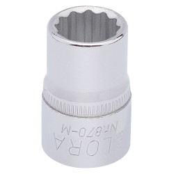 Elora 25870 11mm 3/8&quot; Square Drive Bi-hexagon Socket
