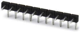 Pin header, 15 pole, pitch 3.5 mm, angled, black, 1737145