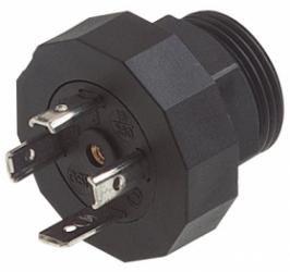 GSP316 wtyk okrągły 3+PE, gwintowany, PG16, Hirschmann, 931297002