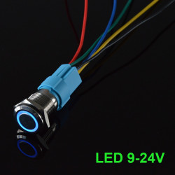 Przełącznik hermetyczny 250V 3A bistabilny 16 mm ( niebieski )