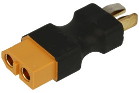 Adapter gniazdo / wtyk; zasilające DC; gniazdo XT60; wtyk DEAN-T; A-XT60/DEAN-T.P; 2 tory; proste; czarny; czerwony; żółty; 60A;