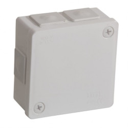 Puszka instalacyjna natynkowa z dławikami gumowymi wkręty 86x86x40mm hermetyczna IP55 biała ViPlast