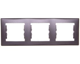 SEDNA Ramka potrójna pozioma grafitowa SDN5800570