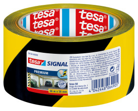 Taśma ostrzegawcza Czarny, żółty Taśma ostrzegawcza Tesa PVC grubość 0mm