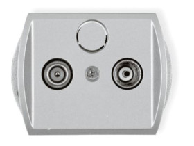 TREND Gniazdo antenowe RTV przelotowe 12dB srebrny 5G12P KARLIK