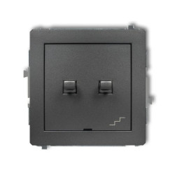 DECO Łącznik jednobiegunowy ze schodowym (wspólne zasilanie) w stylu amerykańskim grafitowy 11DWPUS-10.1