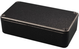 Aluminum die cast enclosure, (L x W x H) 188 x 120 x 37 mm, black (RAL 9005), IP54, 1590DDFBK