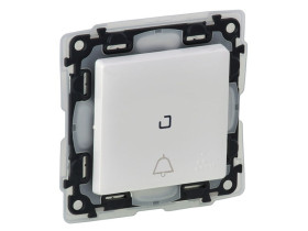 VALENA LIFE Wyłącznik zwierny przycisk przełączy podświetlany, dzwonek biały 752176 LEGRAND