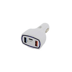 Ładowarka samochodowa 2xUSB-A 1xUSB-C QC3.0