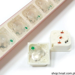 3.14.001.032 Switch N.O. 35V 0.1A LED Green Au THT RAFI