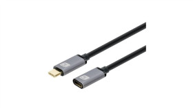Przedłużacz Usb-C 3.2 Gen2 M/F 100W 5A Czarny Icoc Musb322-Cmf-010 /1M/