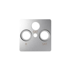 D82-osprzet uzupełniając Pokrywa gniazda RTV-SAT-SAT aluminium 82038-93