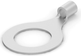 Uninsulated ring cable lug, 6.64-10.5 mm², AWG 8, 19.84 mm, metal, 35666