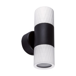 Kinkiet ścienny góra-dół PIANO WLL 2xGU10 BLACK/WHITE 03882