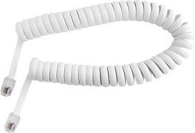 Przyłącze telefoniczne skręcane wtyk - wtyk 2m białe