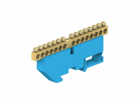 Listwa zaciskowa ochronna 15-modułowa/15x16mm2/Niebie/TM/ LZ1502-N R739560 AN-KOM