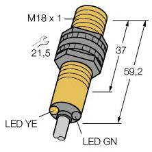 Turck 3035006 S186ELD W/30 Czujnik światłowodowy 1 szt. (Ø x D) 18 mm x 69.5 mm