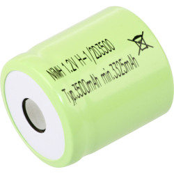 Mexcel 136650 Non-standard NiMH Battery Rechargeable 1/2 D 1.2V 3500mAh