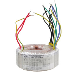 Transformator toroidalny 250VA Indel TSTL 250/001 230V (0-275-330V, 50V, 2x6.3V, 6.3V) do wzmacniaczy lampowych