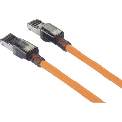 Renkforce RF-6609646 Network cable Cat 6A Orange 0.50m Halogen-free