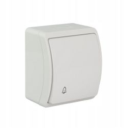 Wyłącznik dzwonkowy biały NA TYNKOWY