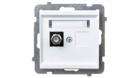 Sonata Gniazdo Antenowe Pojedyncze Typu F Białe Gpa-1Rf/M/00