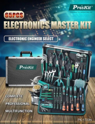 Profesjonalny zestaw narzędzi elektryka i instalatora w aluminiowej walizce PK-1700NB