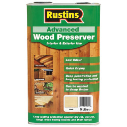 Rustins AWCL5000 Advanced Wood Preserver Clear 5 Litre