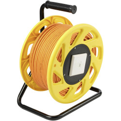 Renkforce RF-4452664 Networks Cable reel Orange Round Cable 90m CAT 7a S/FTP