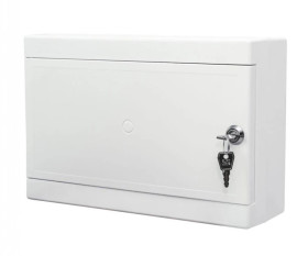 Rozdzielnia plastikowa, 13 modułów, RAL 9003 białe drzwi IP33, ALFA 13 BD