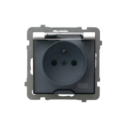 Gniazdo pojedyncze hermetyczne IP44 białe GPH-1GZ/m/00/d As Ospel