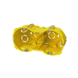 Puszka p/t 60 podwójna do karton-gipsu głęboka 0286-00N żółta Elektro-Plast