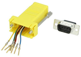 Adapter D-sub z typu D-Sub z 9 stykami na rodzaj Żeński z rodzaju Męski na typ RJ45