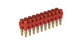 Gniazdo bananowe Gniazdo Połączenie lutowane Czerwony 10A Staubli rozmiar 2mm