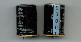 220uF/450V/85C JIANGHAI DEMONTAŻ KONDENSATOR ELEKTROLITYCZNY