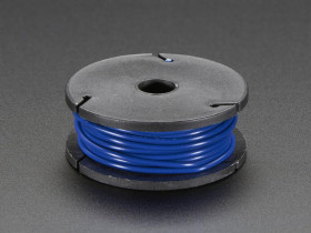 Adafruit Solid-Core Wire Spool - 25ft - 22AWG - Blue