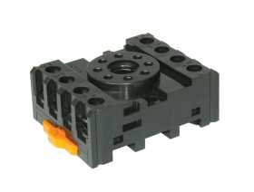 Gniazdo wtykowe do przekaźników R15 2P 12A 300V AC czarne GZS8 2613507