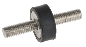 Podstawka antywibracyjna M8 średnica 25mm wysokość całkowita 10mm Cylinder męski-męski