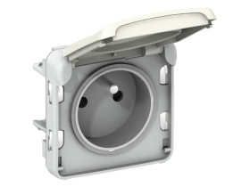 PLEXO IP55 Gniazdo pojedyncze z uziemieniem z przysłonami 069621 LEGRAND