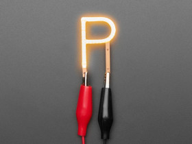 Adafruit Alphabet LED Filament - Warm White Letter "P"