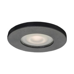 Okrągłe oczko podtynkowe GU10 z serii LAGOS czarne do łazienki holu LP-440/1RS BK Light Prestige